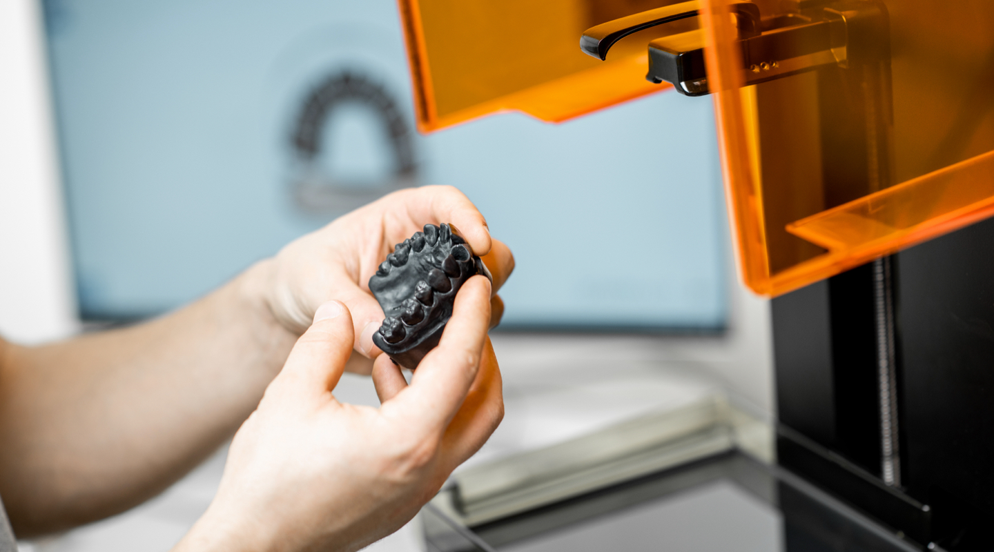 Herstellung eines kieferorthopädischen Modells im 3D-Drucker